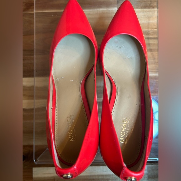 MICHAEL Michael Kors Coral Reef Flex Mid Pointed Toe Pumps Patent Leather Shiny - Picture 6 of 10